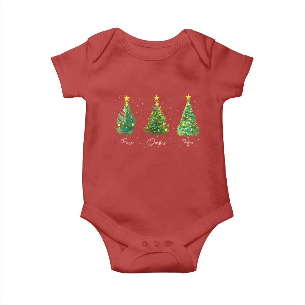 Funny Subtle FDT Resist Christmas Baby Onesie Fraser Douglass Trojan Xmas Tree TS11 Red Print Your Wear