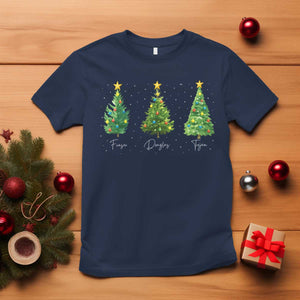 Funny Subtle FDT Resist Christmas T Shirt Fraser Douglass Trojan Xmas Tree TS11 Navy Print Your Wear