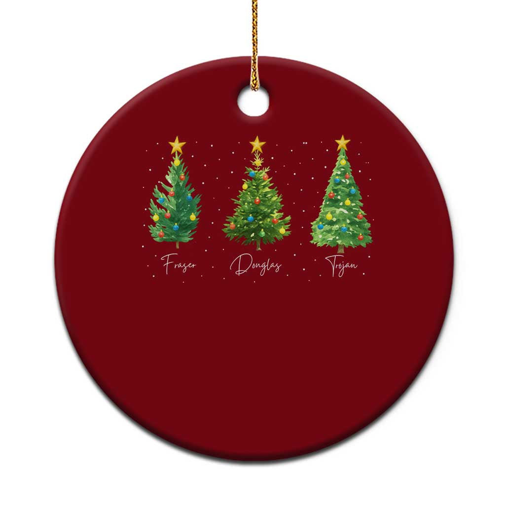 Funny Subtle FDT Resist Xmas Ceramic Ornament Fraser Douglass Trojan Xmas Tree TS11 1pc Red Print Your Wear
