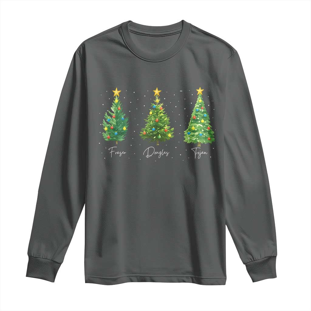 Funny Subtle FDT Resist Christmas Long Sleeve Shirt Fraser Douglass Trojan Xmas Tree TS11 Dark Heather Print Your Wear