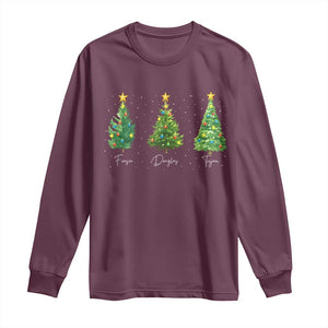 Funny Subtle FDT Resist Christmas Long Sleeve Shirt Fraser Douglass Trojan Xmas Tree TS11 Maroon Print Your Wear