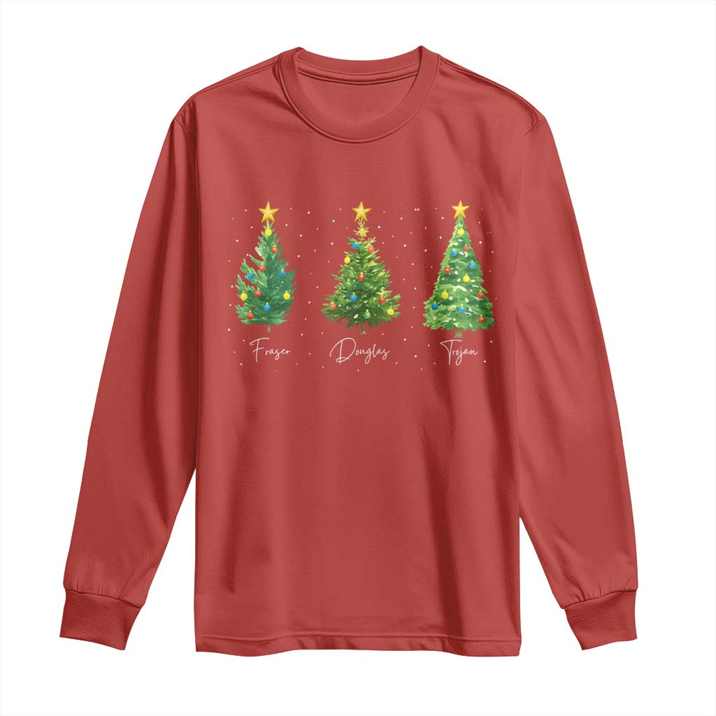 Funny Subtle FDT Resist Christmas Long Sleeve Shirt Fraser Douglass Trojan Xmas Tree TS11 Red Print Your Wear