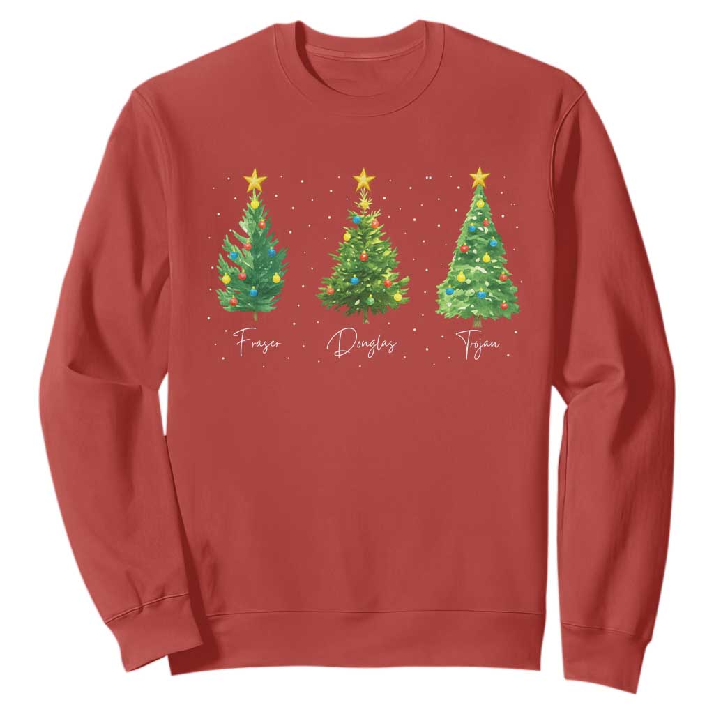 Funny Subtle FDT Resist Christmas Sweatshirt Fraser Douglass Trojan Xmas Tree TS11 Red Print Your Wear