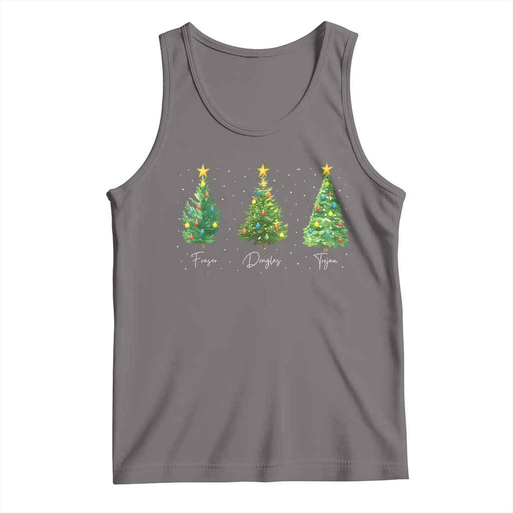 Funny Subtle FDT Resist Christmas Tank Top Fraser Douglass Trojan Xmas Tree TS11 Deep Heather Print Your Wear