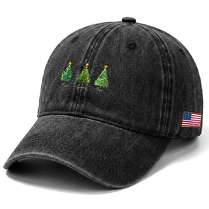 Funny Subtle FDT Resist Christmas Washed Cotton Baseball Cap Fraser Douglass Trojan Xmas Tree TS11 Print Your Wear