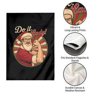Funny Christmas Do It Lady Garden Flag Mustache Guy Meme Santa Cosplay TS11 Print Your Wear