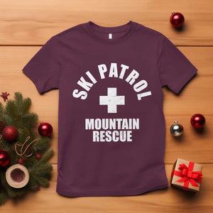 Ski Patrol Mountain Rescue T Shirt Winter Slopes Skiing Snowboarding TS11 Maroon Print Your Wear