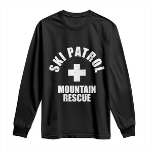 Ski Patrol Mountain Rescue Long Sleeve Shirt Winter Slopes Skiing Snowboarding TS11 Black Print Your Wear