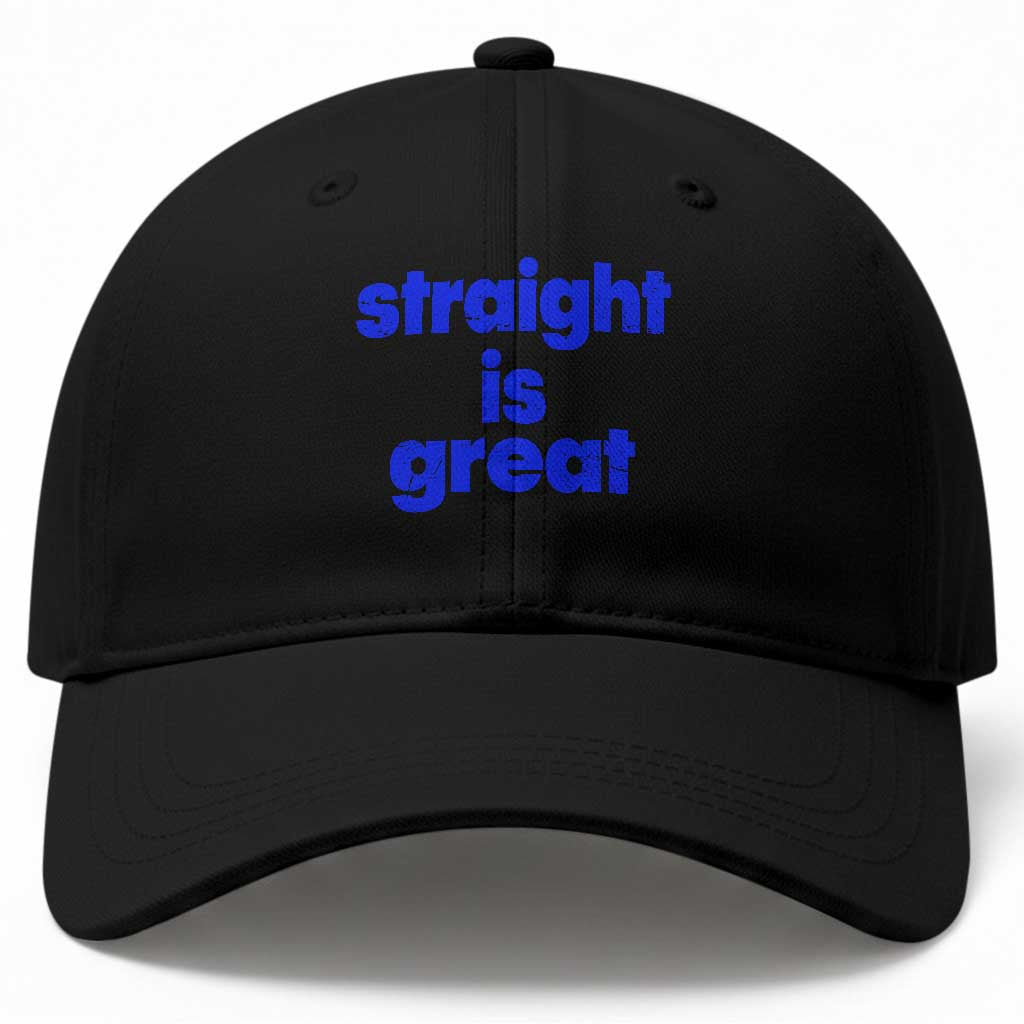 Straight Is Great Baseball Cap Funny LGBT Boot Camp Instructor