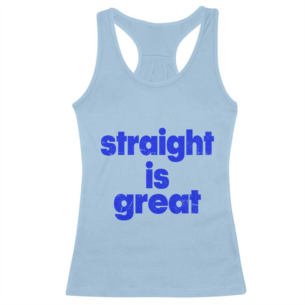 Straight Is Great Racerback Tank Top Funny LGBT Boot Camp Instructor