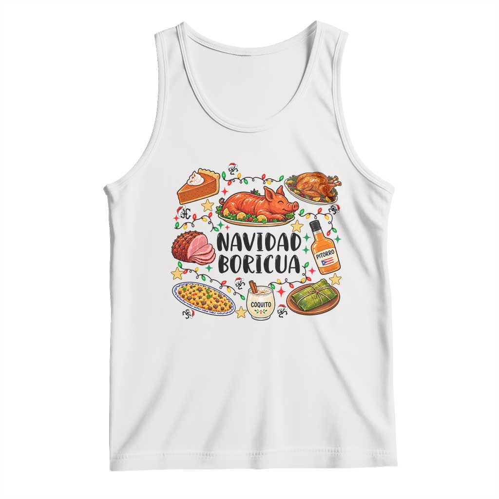 Funny Puerto Rican Christmas Tank Top Navidad Boricua Xmas Holiday Food