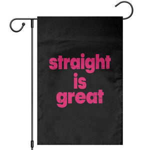 Straight Is Great Garden Flag Funny LGBT Pink Distressed Boot Camp Instructor