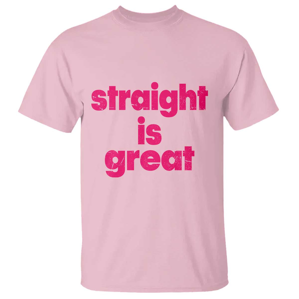 Straight Is Great T Shirt Funny LGBT Pink Distressed Boot Camp Instructor