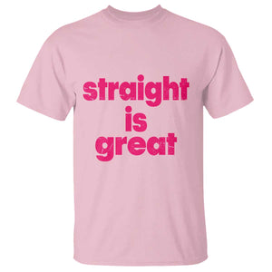 Straight Is Great T Shirt Funny LGBT Pink Distressed Boot Camp Instructor