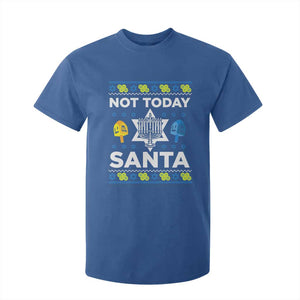 Funny Jewish Hanukkah T Shirt For Kid Not Today Santa Hebrew David Star TS11 Royal Blue Print Your Wear