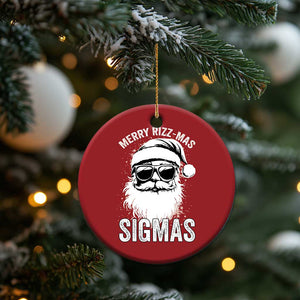 Funny Xmas Santa Christmas Ornament Merry Rizzmas Sigmas Charisma Rizz Santa Claus TS11 Print Your Wear