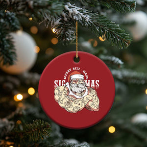 Funny Xmas Santa Christmas Ornament Merry Rizzmas Sigmas Charisma Rizz Santa TS11 Print Your Wear