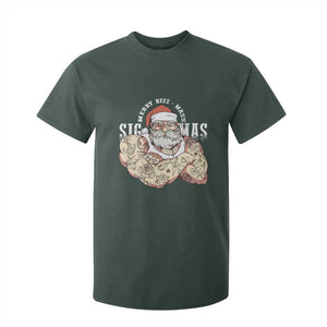 Funny Christmas Santa T Shirt For Kid Merry Rizzmas Sigmas Charisma Rizz Santa TS11 Dark Forest Green Print Your Wear