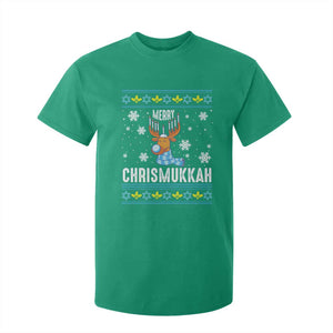 Funny Hanukkah Christmas T Shirt For Kid Merry Chrismukkah Reindeer David Stars Menorah TS11 Irish Green Print Your Wear