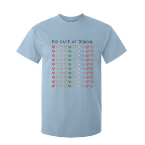 Funny 100 Days Of School Cute Pastel Heart Sketch T Shirt For Kid TS11 Light Blue Print Your Wear