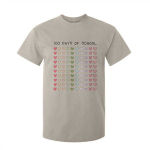 Funny 100 Days Of School Cute Pastel Heart Sketch T Shirt For Kid TS11 Sand Print Your Wear