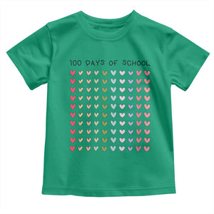 Funny 100 Days Of School Cute Pastel Heart Sketch Toddler T Shirt TS11 Irish Green Print Your Wear