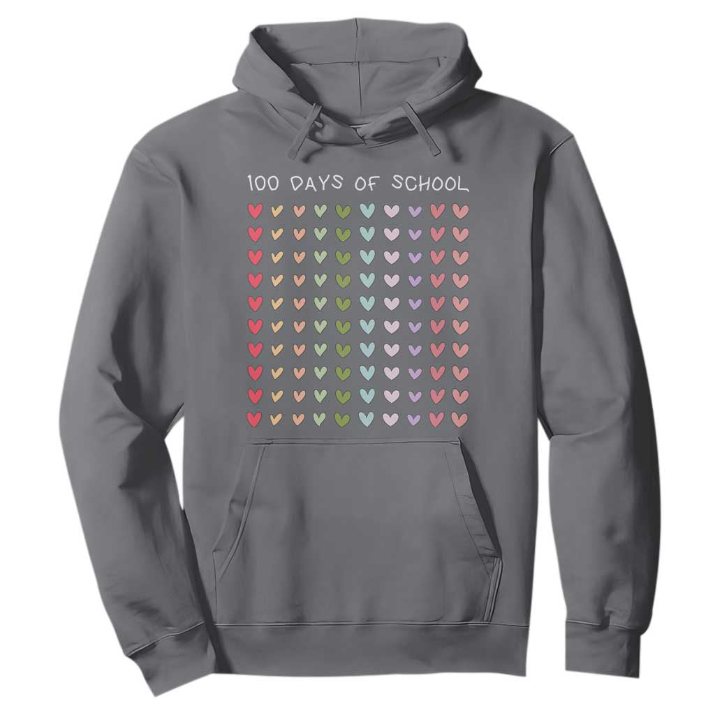 Funny 100 Days Of School Pastel Heart Sketch Hoodie TS11 Charcoal Print Your Wear