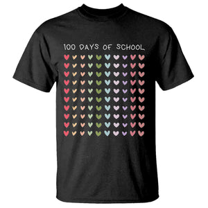 Funny 100 Days Of School Pastel Heart Sketch T Shirt TS11 Black Print Your Wear