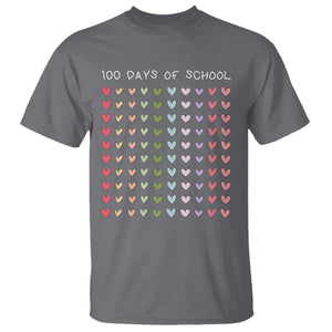 Funny 100 Days Of School Pastel Heart Sketch T Shirt TS11 Charcoal Print Your Wear