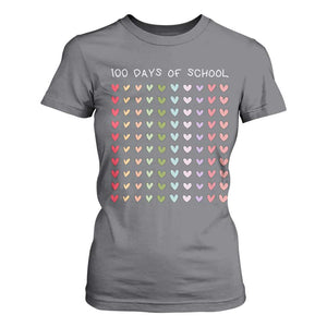 Funny 100 Days Of School Pastel Heart Sketch T Shirt For Women TS11 Charcoal Print Your Wear