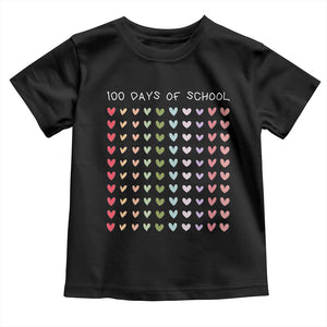 Funny 100 Days Of School Pastel Heart Sketch Toddler T Shirt TS11 Black Print Your Wear