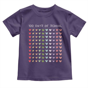 Funny 100 Days Of School Pastel Heart Sketch Toddler T Shirt TS11 Purple Print Your Wear