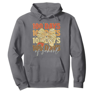 100 Days Of School Coquette Pencil Bow Hoodie TS11 Charcoal Print Your Wear