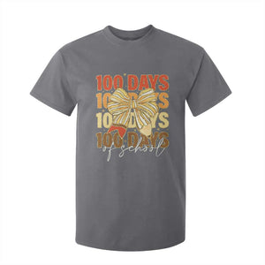 100 Days Of School Coquette Pencil Bow T Shirt For Kid TS11 Charcoal Print Your Wear