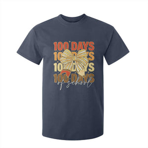 100 Days Of School Coquette Pencil Bow T Shirt For Kid TS11 Navy Print Your Wear