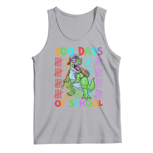 Funny 100 Days Of School T-Rex Dinosaur Tank Top TS11 Athletic Heather Print Your Wear