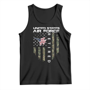 Funny United States Air Force Retired Tank Top Camo American Flag Fighter TS11 Black Print Your Wear