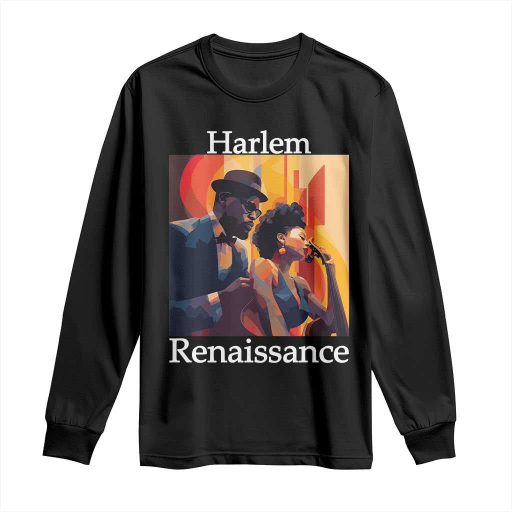 Harlem Renaissance Long Sleeve Shirt Jazz Music 1920s Black History Month TS11 Black Print Your Wear