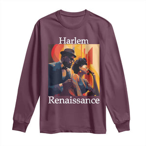 Harlem Renaissance Long Sleeve Shirt Jazz Music 1920s Black History Month TS11 Maroon Print Your Wear