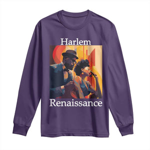 Harlem Renaissance Long Sleeve Shirt Jazz Music 1920s Black History Month TS11 Purple Print Your Wear