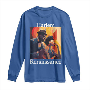 Harlem Renaissance Long Sleeve Shirt Jazz Music 1920s Black History Month TS11 Royal Blue Print Your Wear