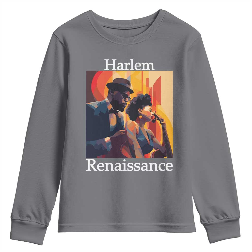 Harlem Renaissance Youth Sweatshirt Jazz Music 1920s Black History Month TS11 Charcoal Print Your Wear
