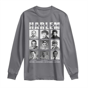 Harlem Renaissance Long Sleeve Shirt Black Writers Innovators Entertainers Activism Black History Month TS11 Charcoal Print Your Wear