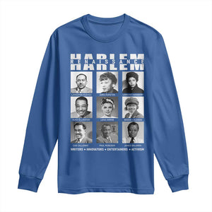 Harlem Renaissance Long Sleeve Shirt Black Writers Innovators Entertainers Activism Black History Month TS11 Royal Blue Print Your Wear