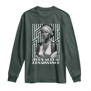 The Harlem Renaissance Long Sleeve Shirt Black Woman 1920s Black History Month TS11 Dark Forest Green Print Your Wear