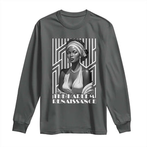 The Harlem Renaissance Long Sleeve Shirt Black Woman 1920s Black History Month TS11 Dark Heather Print Your Wear