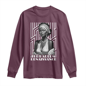 The Harlem Renaissance Long Sleeve Shirt Black Woman 1920s Black History Month TS11 Maroon Print Your Wear