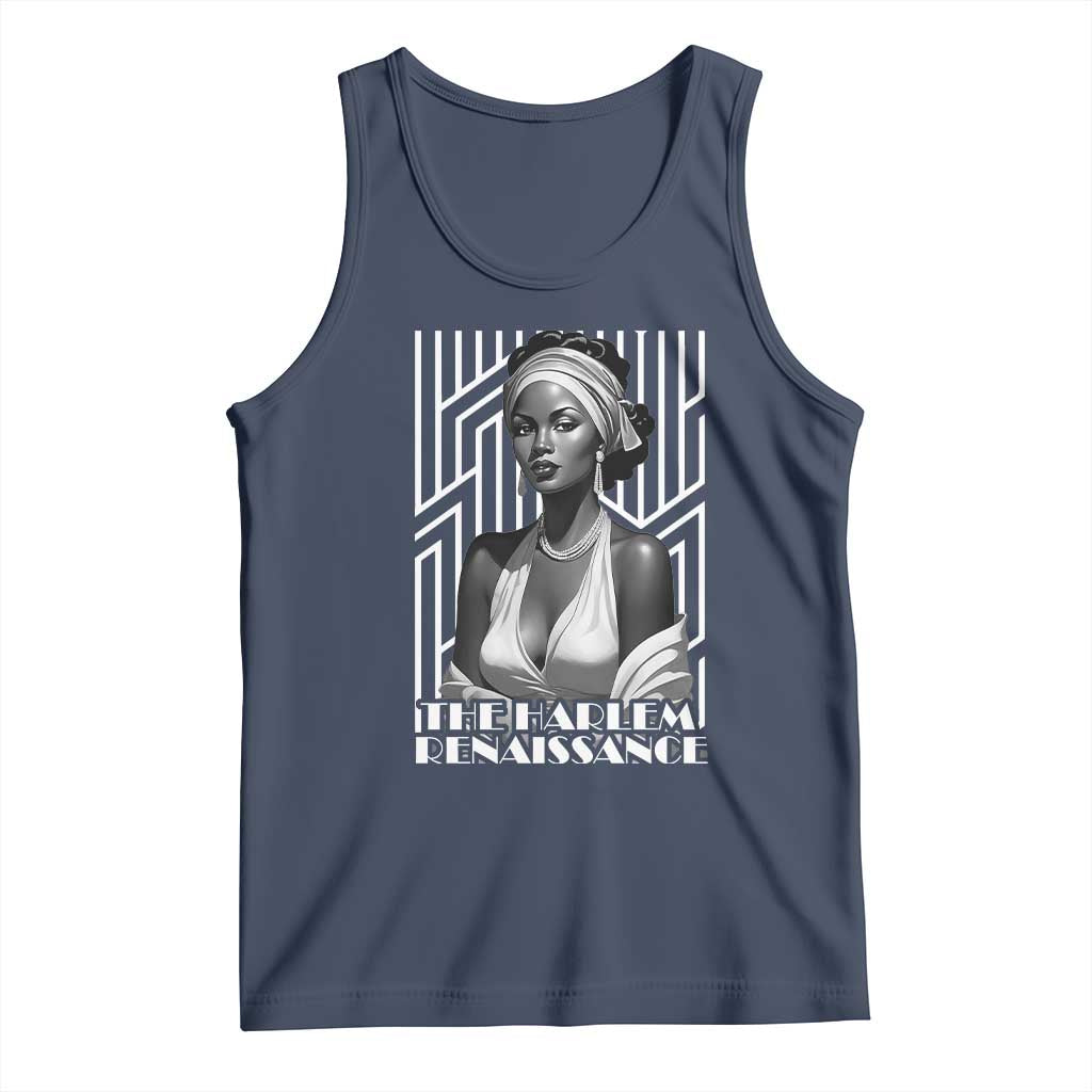 The Harlem Renaissance Tank Top Black Woman 1920s Black History Month TS11 Navy Print Your Wear