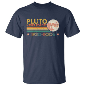 Funny Never Forget Pluto 1930 2006 T Shirt Retro Stripes TS11 Navy Print Your Wear