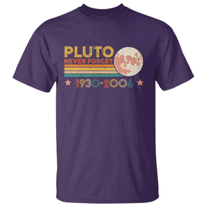 Funny Never Forget Pluto 1930 2006 T Shirt Retro Stripes TS11 Purple Print Your Wear